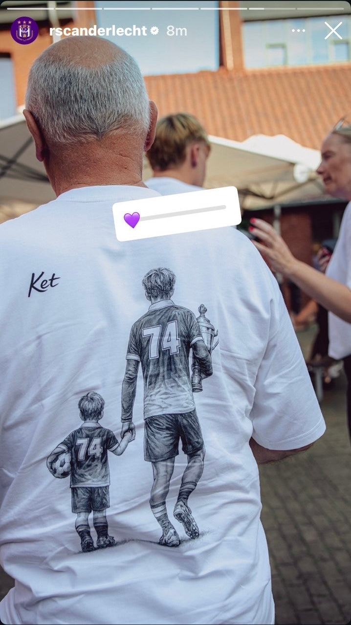 Mauve Heritage gespot op de officiële Instagram Story van Anderlecht