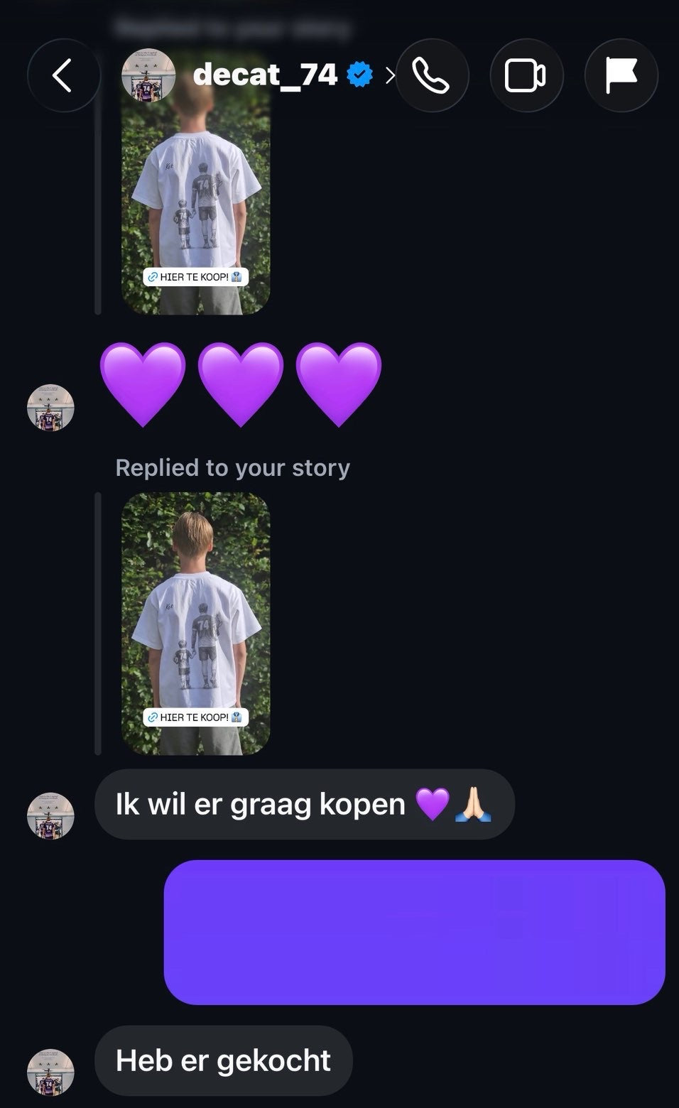Nathan De Cat bestelt zijn eigen Mauve Heritage T-shirts