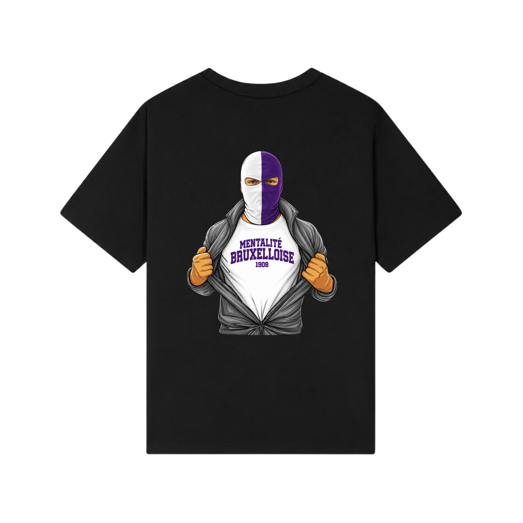 Mentalité Bruxelloise T-Shirt "Zwart / Wit"