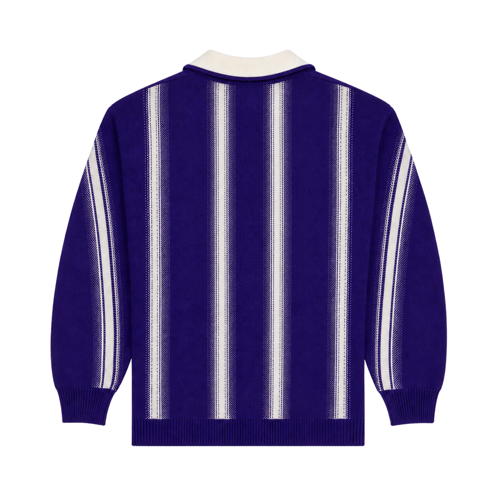 Knitted Retro Jersey Long sleeve "Mauve / Wit"