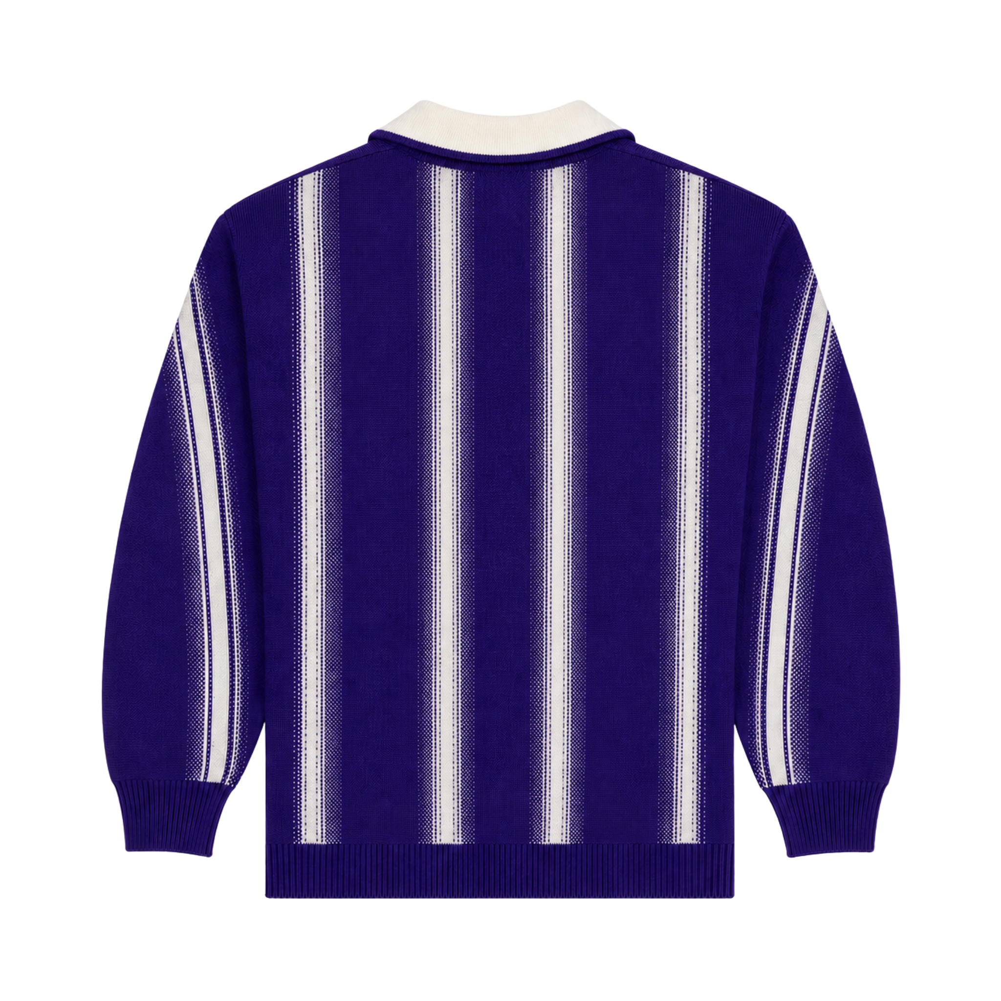 Knitted Retro Jersey Long sleeve "Mauve / Wit"