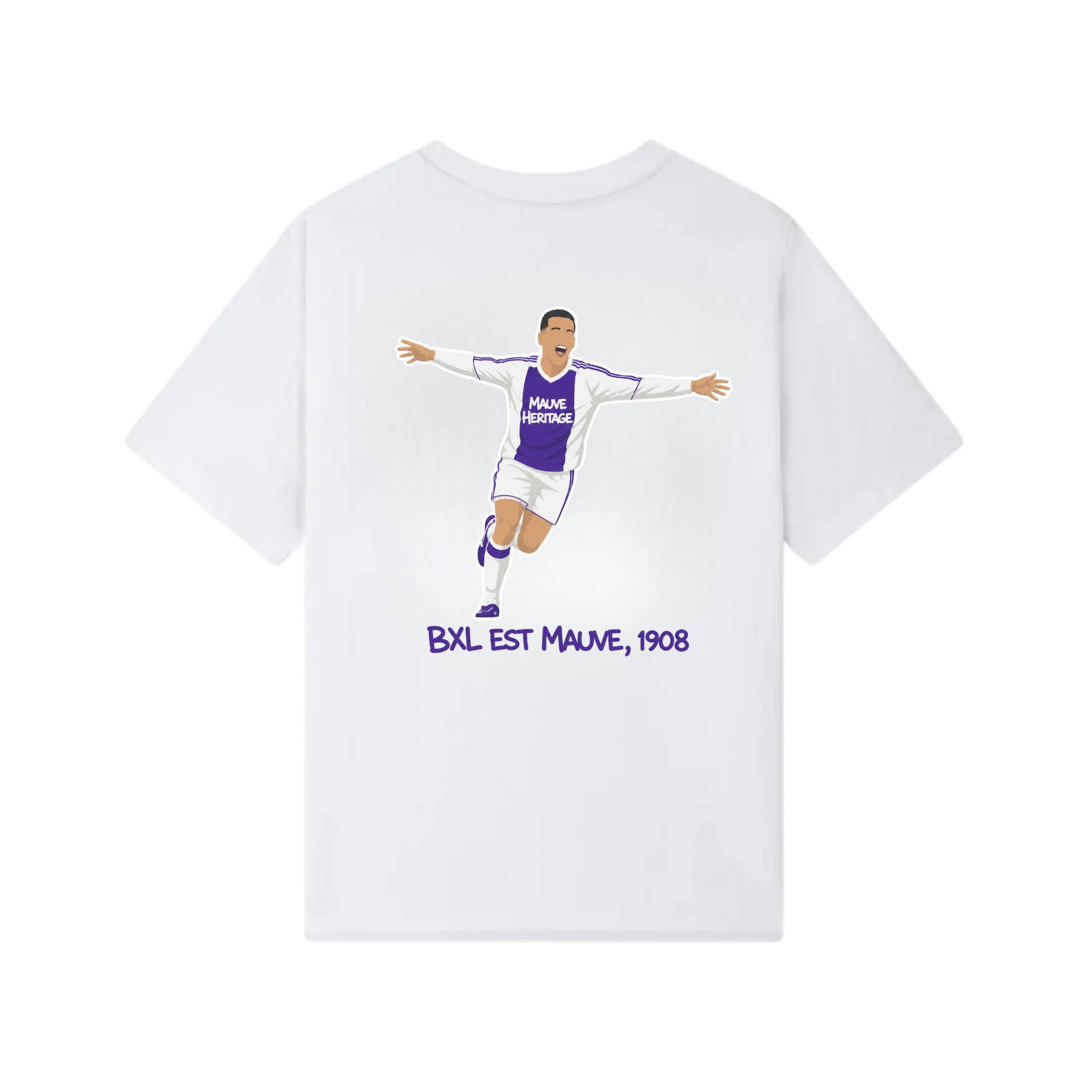 BXL Est Mauve T-Shirt "Wit / Mauve"